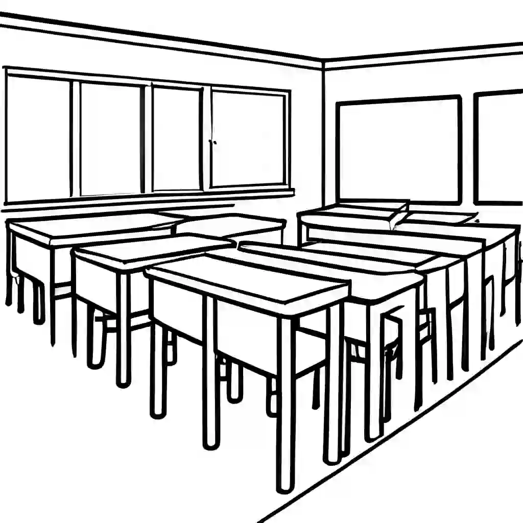 Classrooms coloring pages